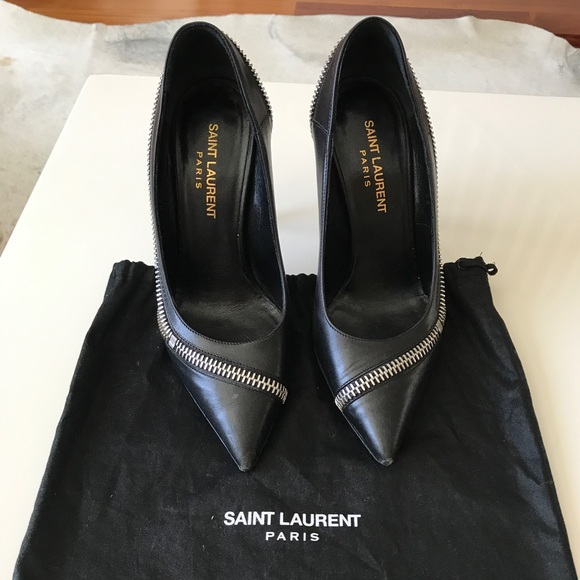 Saint Laurent | Shoes | Saint Laurent Era Leather Heels | Poshmark